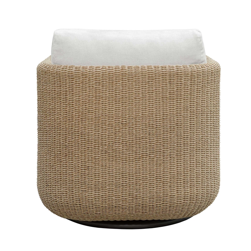 Uttermost Santorini Outdoor Swivel Lounge Chair in Brown