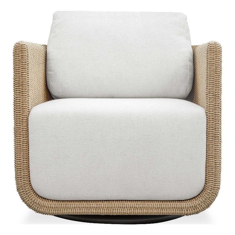 Uttermost Santorini Outdoor Swivel Lounge Chair in Brown