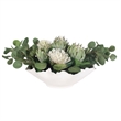 Uttermost Protea Blooms Centerpiece with White Bowl