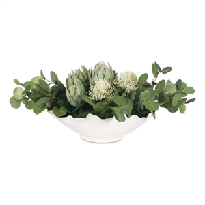 Uttermost Protea Blooms Centerpiece with White Bowl