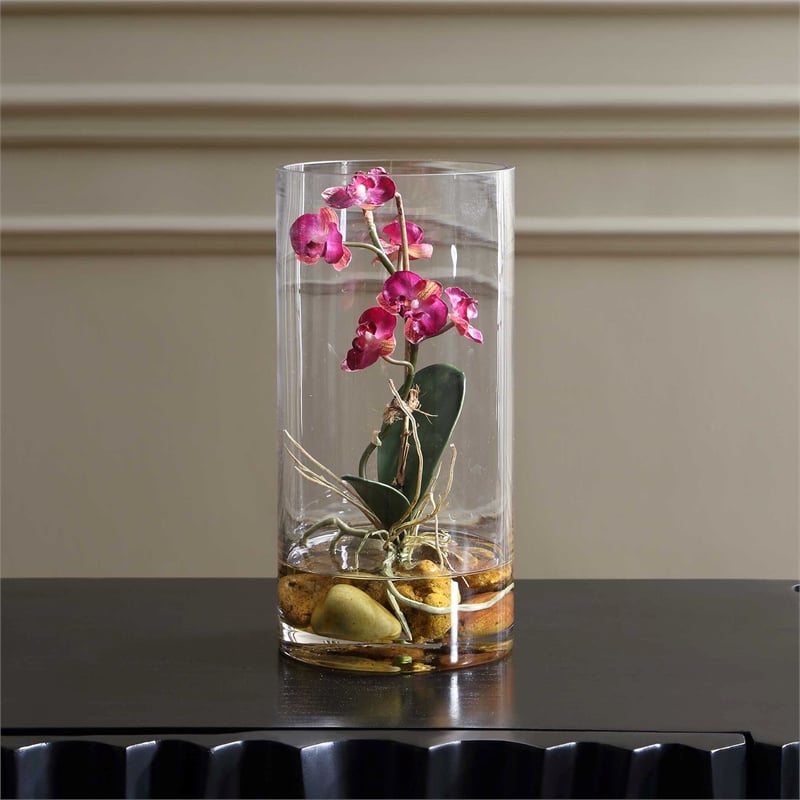 Uttermost Mariposa Orchid Display in Fuchsia
