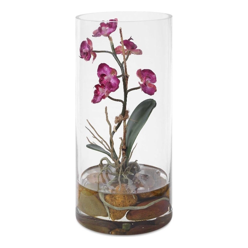 Uttermost Mariposa Orchid Display in Fuchsia