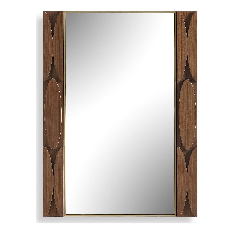 Uttermost Macario Mid-Century Wood Mirror in Woodtone
