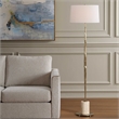 Uttermost Halen Brass Floor Lamp in Brass and Gold