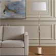Uttermost Halen Brass Floor Lamp in Brass and Gold