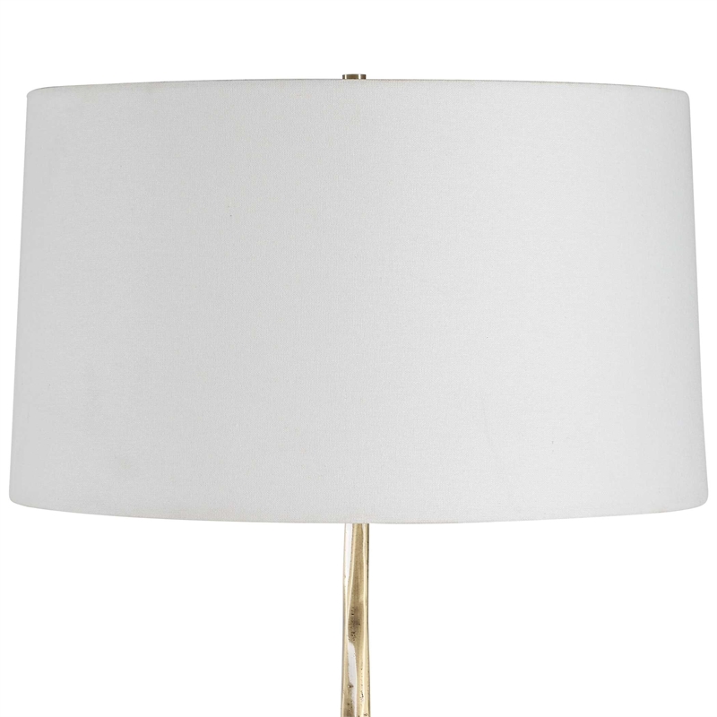 Uttermost Halen Brass Floor Lamp in Brass and Gold