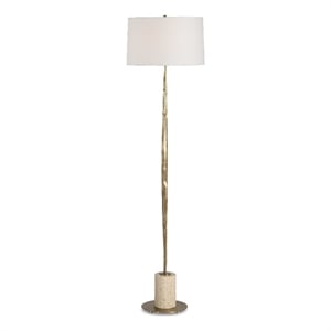 Uttermost Halen Brass Floor Lamp in Brass and Gold