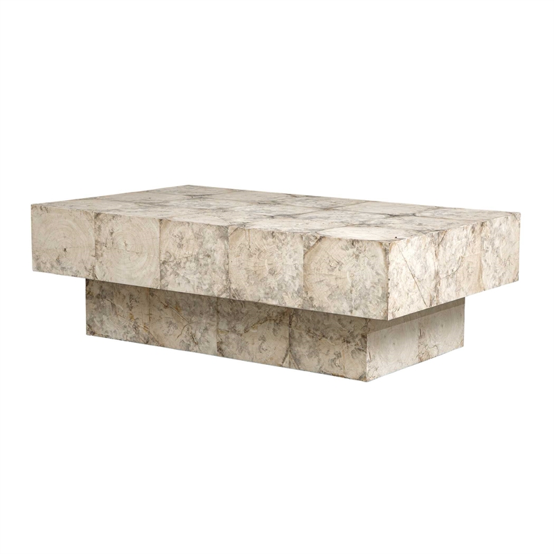 Uttermost Kotoa Coffee Table in Bleached White
