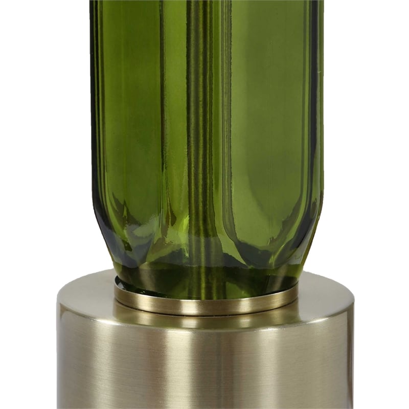 Uttermost Aspis Glass Table Lamp in Green
