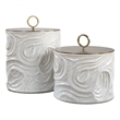 Uttermost Ivory Tide Canisters (Set of 2) in White