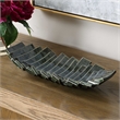 Uttermost Harbor Ridge Bowl in Olive Green