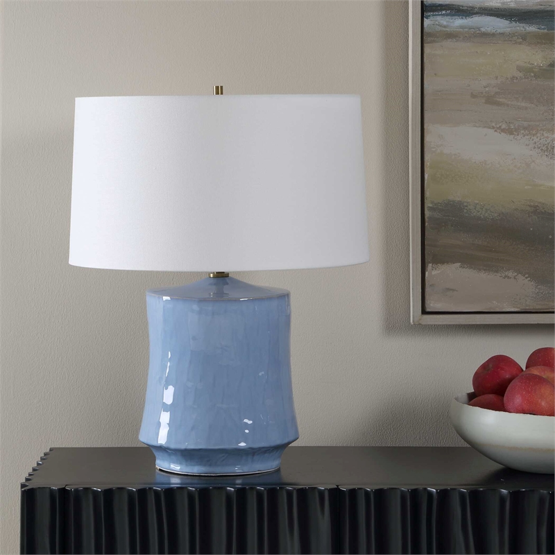 Uttermost Kamara Table Lamp in Powder Blue