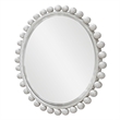 Uttermost Cyra Wood Round Mirror in Aged Ivory