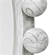 Uttermost Cyra Wood Round Mirror in Aged Ivory