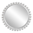 Uttermost Cyra Wood Round Mirror in Aged Ivory