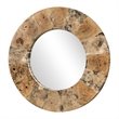 Uttermost Hiram Round Wood Mirror in Woodtone