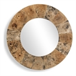 Uttermost Hiram Round Wood Mirror in Woodtone