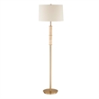 Uttermost Verlaine Travertine Floor Lamp in Brass and Gold