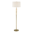 Uttermost Verlaine Travertine Floor Lamp in Brass and Gold