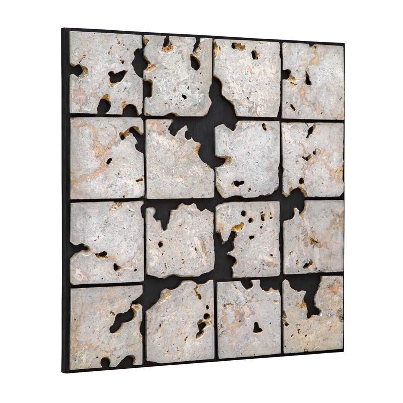 Uttermost Uvalda Stone Wall Decor in Black