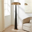Uttermost Davis Floor Lamp in Black/Brass and Gold
