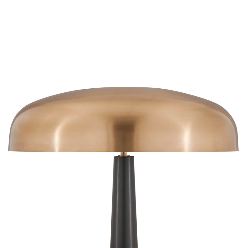 Uttermost Davis Floor Lamp in Black/Brass and Gold