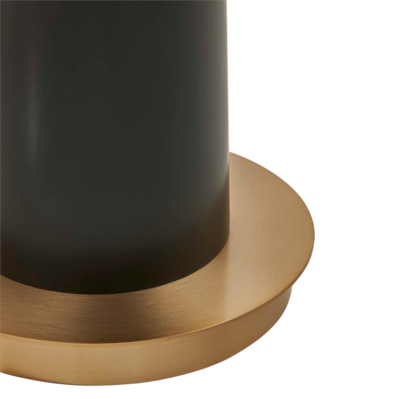 Uttermost Davis Floor Lamp in Black/Brass and Gold