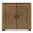 Uttermost Mebarak Reeded 2-Door Cabinet in Bronze/White and Woodtone
