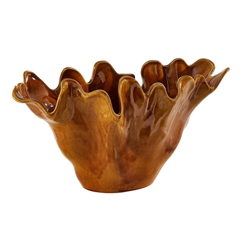 Uttermost Amber Tide Indoor-Outdoor Bowl in Brown