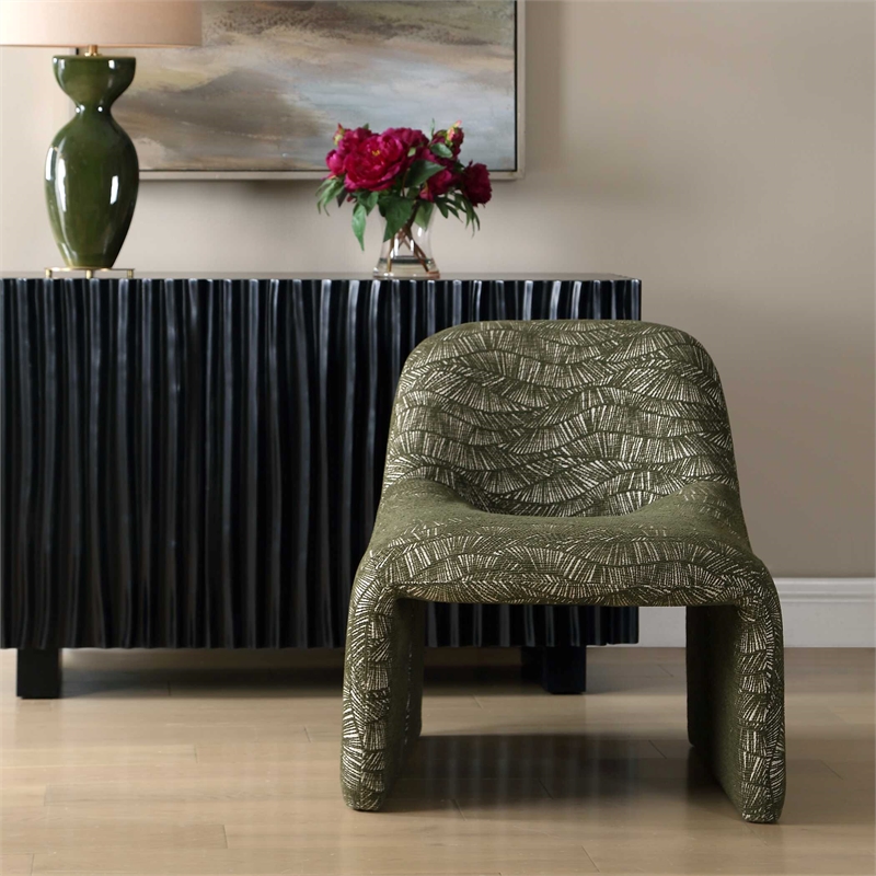 Uttermost Menlo Accent Chair in Olive Green