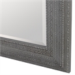 Uttermost Malika Traditional Style MDF Mirror in Antique Silver/Light Gray