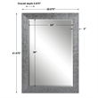 Uttermost Tarek Coastal Style MDF Wood Mirror in Silver/Light Gray