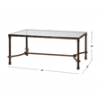 Uttermost Warring Iron and Glass Coffee Table in Rustic Bronze Patina