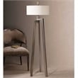 Uttermost Mondovi Steel and Linen Floor Lamp in Antiqued Bronze/White