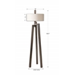 Uttermost Mondovi Steel and Linen Floor Lamp in Antiqued Bronze/White