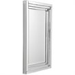 Uttermost Alanna Glass and MDF Wood Frameless Vanity Mirror in Gray