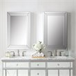 Uttermost Alanna Glass and MDF Wood Frameless Vanity Mirror in Gray