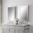 Uttermost Alanna Glass and MDF Wood Frameless Vanity Mirror in Gray