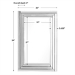 Uttermost Alanna Glass and MDF Wood Frameless Vanity Mirror in Gray