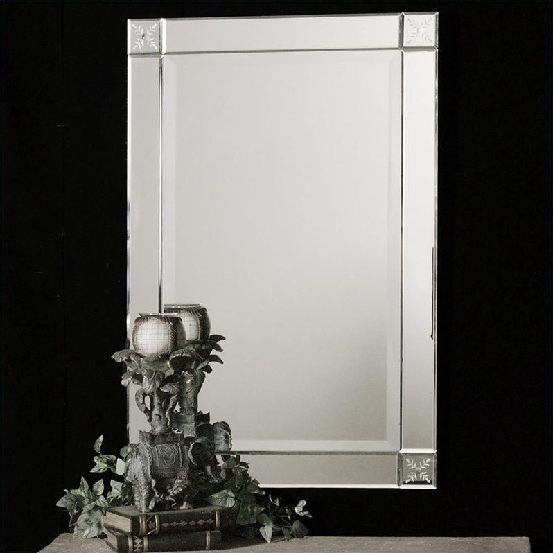 Uttermost Emberlynn Frameless Etched Bevel Mirror 11914 B Uttermost Emberlynn Frameless Etched Bevel Mirror