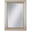 Uttermost Stuart Traditional Wood Beaded Mirror in Silver/Gray