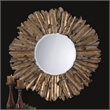 Uttermost Hemani Contemporary Metal Mirror in Antique Gold/Light Gray