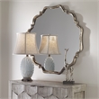 Uttermost Valentia Contemporary Metal and Resin Mirror in Oxidized Silver/Gray