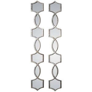 Uttermost Vizela Contemporary MDF Mirrors in Oxidized Silver (Set of 2)