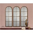 Uttermost Amiel Traditional Metal Arched Mirror in Maple Brown/Gold