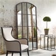 Uttermost Amiel Large Traditional Metal Glass and MDF Arch Mirror in Gold