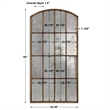 Uttermost Amiel Large Traditional Metal Glass and MDF Arch Mirror in Gold