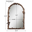 Uttermost Paza Metal and Resin Arch Mirror in Distressed Antique Gold/Gray
