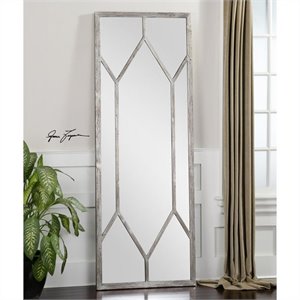 Uttermost Sarconi Oversized Fir Wood Mirror in Distressed Silver
