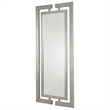 Uttermost Jamal Contemporary Wood Mirror in Scratched Silver Finish